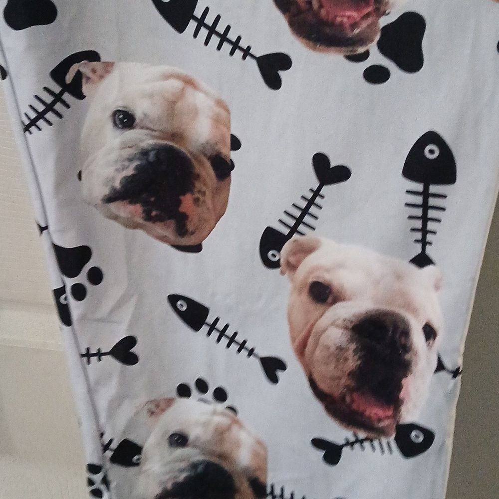 Dog face print gray black lounge pants pajama bottoms Sz XL NWOT - Picture 4 of 8